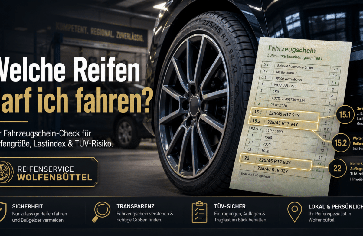 Welche Reifen darf ich fahren? Fahrzeugschein, CoC, Lastindex & Speedindex einfach erklärt